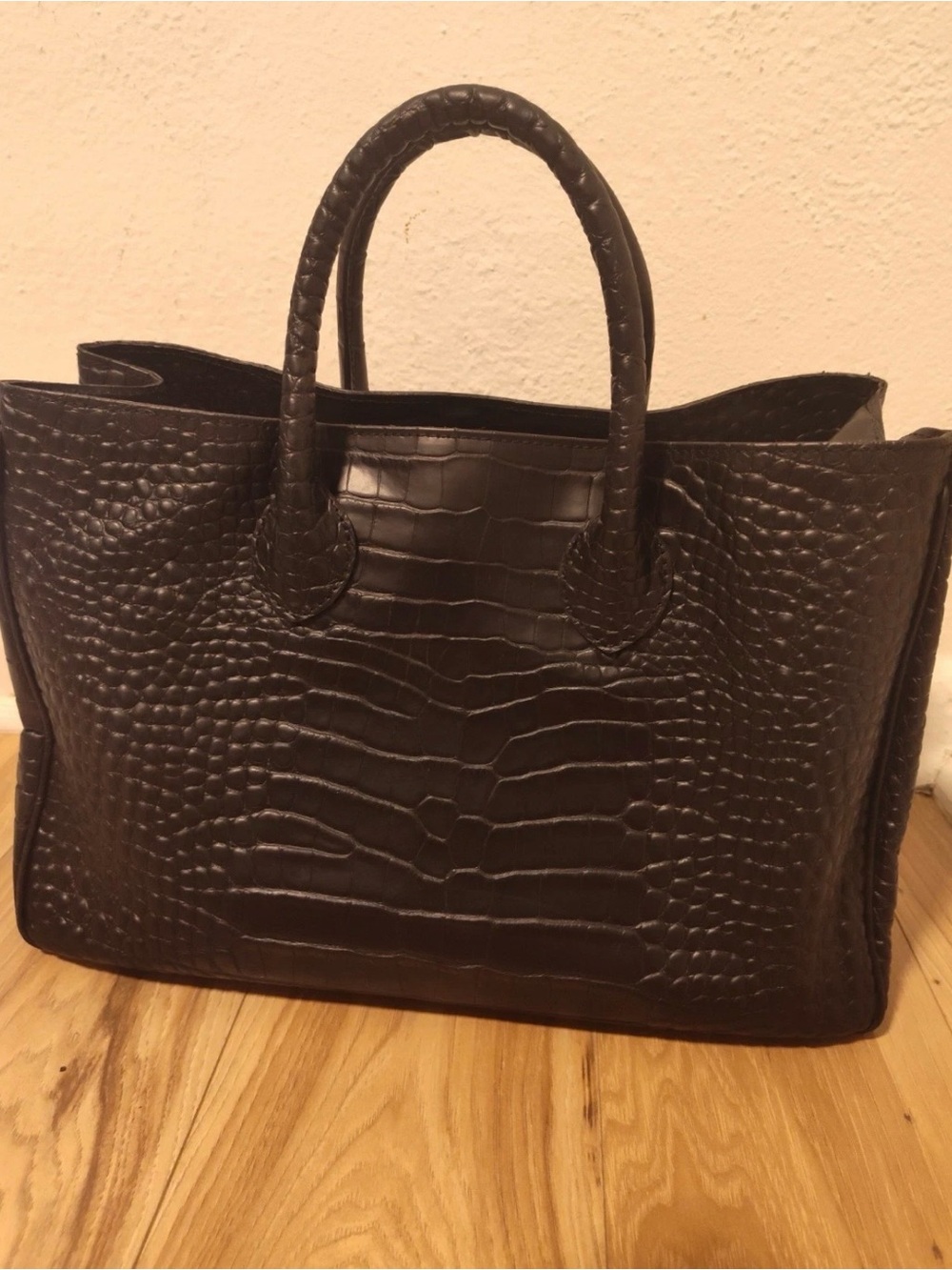 Mark & Graham Elisabetta Croc Embossed Handbag